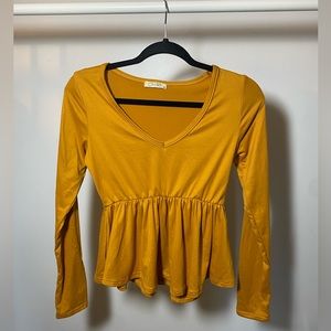 Long sleeve yellow shirt